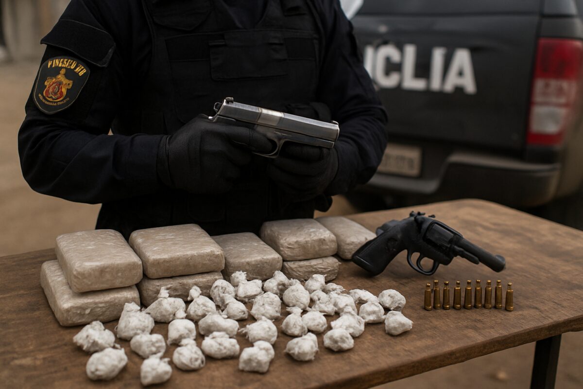 Polícia apreende drogas, arma e munições durante operação contra o tráfico em Brejinho