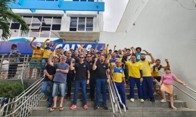 Trabalhadores dos Correios e da Caixa realizam ato unificado em Mossoró