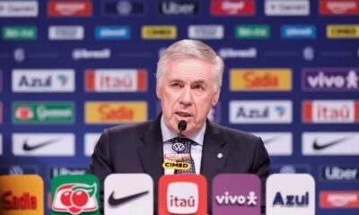 Carlo Ancelotti chama 26 jogadores para amistosos e preserva Fla e Palmeiras