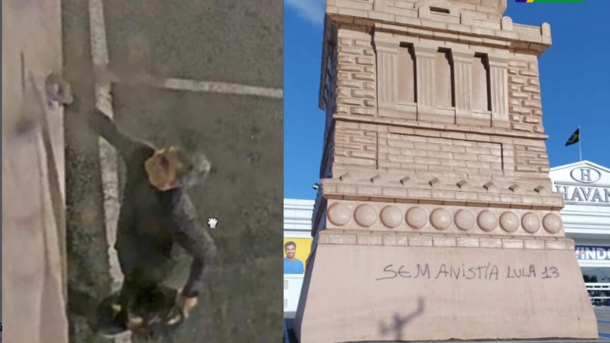Estátua da Havan é pichada em Natal e Luciano Hang oferece recompensa de R$ 10 mil