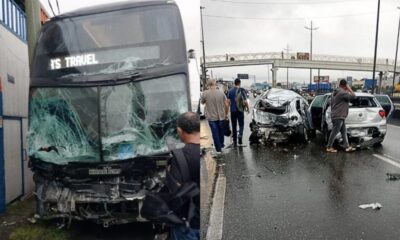 Infarto de motorista provoca acidente com 20 veículos no RJ