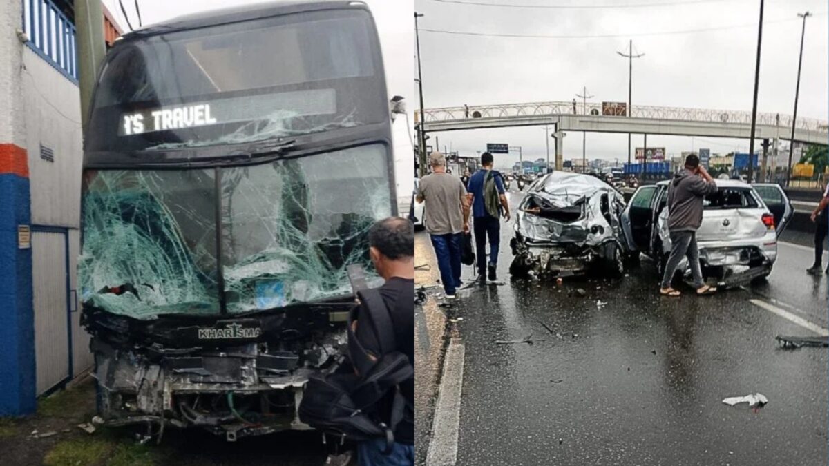 Infarto de motorista provoca acidente com 20 veículos no RJ