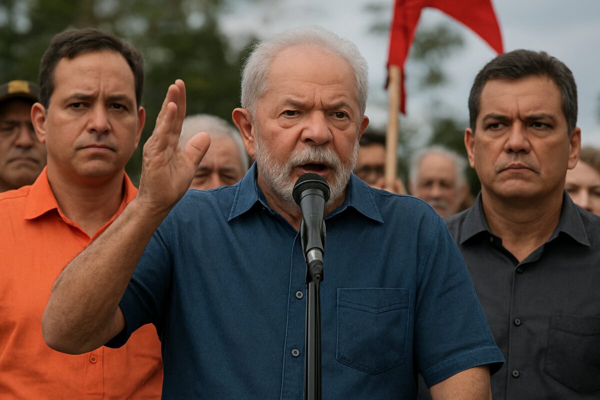 No RN, Lula diz que 'tesouraço' de Flávio será feito em cima de programas sociais e que candidato do PL 'beija a bandeira dos EUA'
