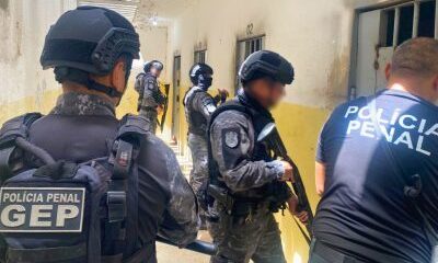 Polícia Penal realiza revista minuciosa na Cadeia Pública de Caraúbas no Oeste Potiguar