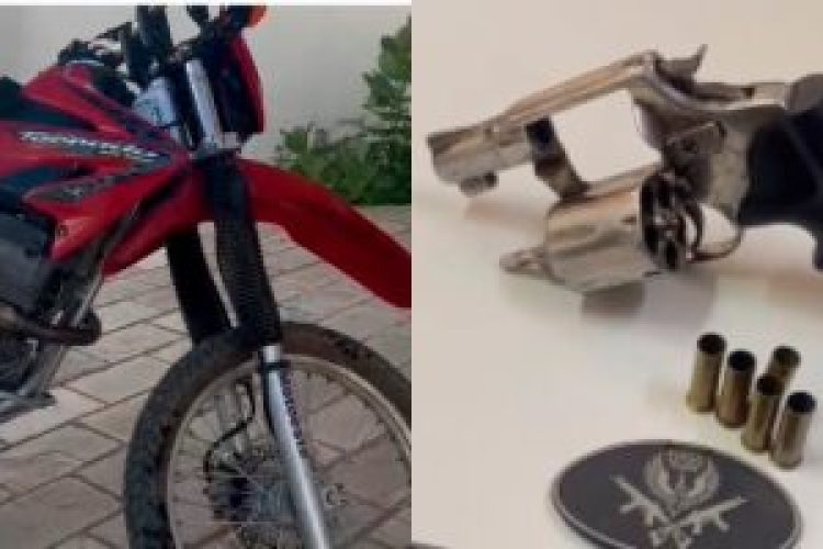 Polícia apreende arma e moto usadas em tentativa de feminicídio em Mossoró